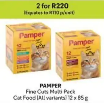 Makro PAMPER Fine Cuts Multi Pack Cat Food offer