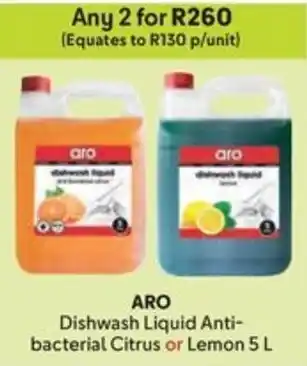 Makro ARO Dishwash Liquid Anti-bacterial Citrus or Lemon offer