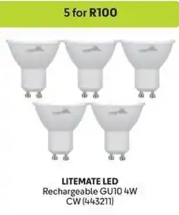 Makro LITEMATE LED Rechargeable GU10 4W CW offer