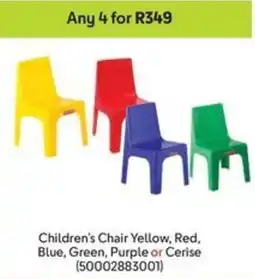 Makro Children's Chair Yellow, Red, Blue, Green, Purple or Cerise offer