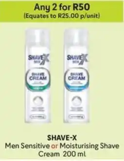 Makro SHAVE-X Men Sensitive or Moisturising Shave Cream offer