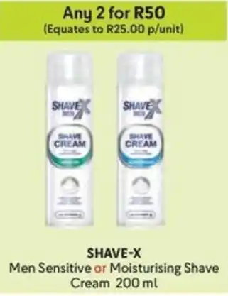 Makro SHAVE-X Men Sensitive or Moisturising Shave Cream offer