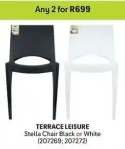 Makro TERRACE LEISURE Stella Chair Black or White offer