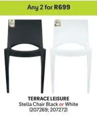Makro TERRACE LEISURE Stella Chair Black or White offer