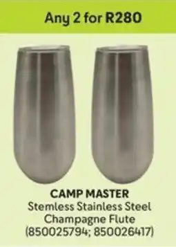 Makro CAMP MASTER Stemless Stainless Steel Champagne Flute offer