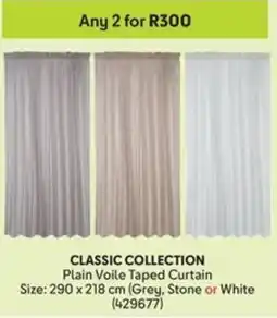 Makro Classic Collection Plain Voile Taped Curtain offer