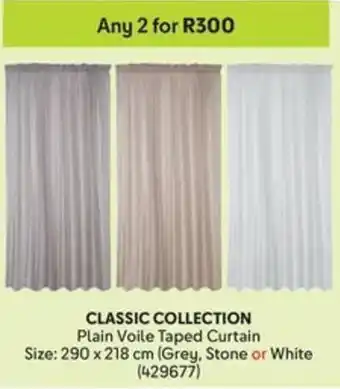 Makro Classic Collection Plain Voile Taped Curtain offer