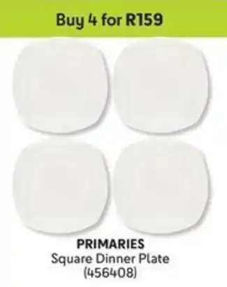 Makro PRIMARIES Square Dinner Plate offer