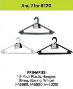 Makro PRIMARIES Plastic Hangers offer