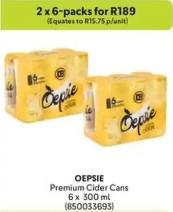 Makro OEPSIE Premium Cider Cans offer