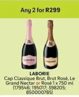 Makro LABORIE Cap Classique Brut, Brut Rosé, Le Grand Nectar or Rosé offer