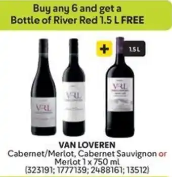 Makro VAN LOVEREN Cabernet/ Merlot, Cabernet Sauvignon or Merlot offer