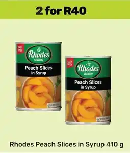 Game Rhodes Peach Slices in Syrup offer