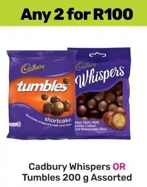 Game Cadbury Whispers OR Tumbles Assorted offer