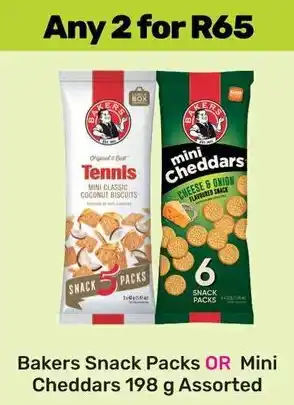 Game Bakers Snack Packs OR Mini Cheddars Assorted offer