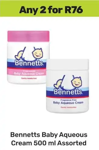 Game Bennetts Baby Aqueous Cream Assorted offer