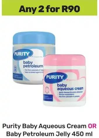 Game Purity Baby Aqueous Cream OR Baby Petroleum Jelly offer