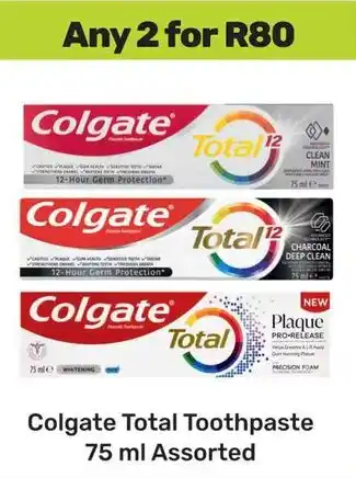Game Colgate Total Toothpaste Assorted offer