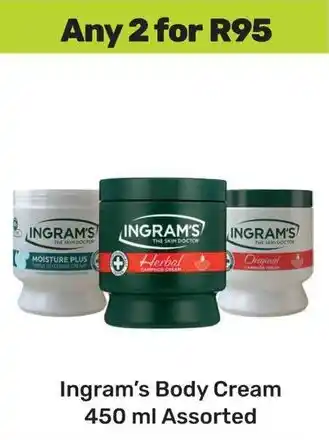Game Ingram's Body Cream Assorted offer