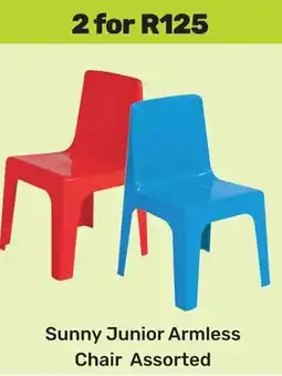Game Sunny Junior Armless Chair Assorted offer