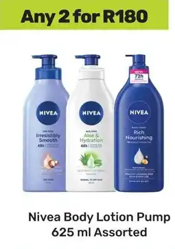 Game Nivea Body Lotion Pump Assorted offer