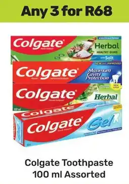 Game Colgate Toothpaste Assorted offer