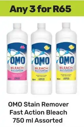 Game OMO Stain Remover Fast Action Bleach Assorted offer