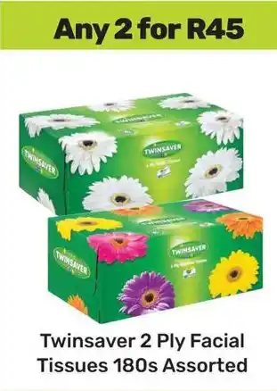 Game Twinsaver 2 Ply Facial Tissues Assorted offer