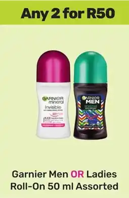 Game Garnier Men OR Ladies Roll-On Assorted offer