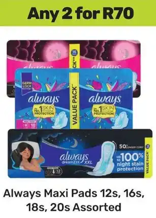 Game Always Maxi Pads Assorted offer