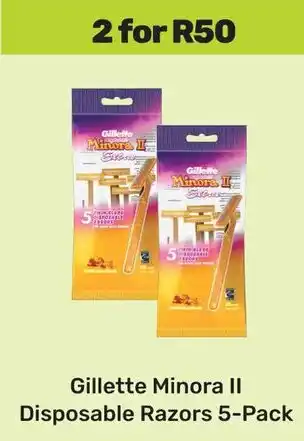 Game Gillette Minora II Disposable Razors offer
