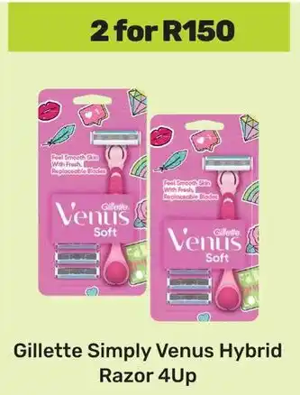 Game Gillette Simply Venus Hybrid Razor 4Up offer