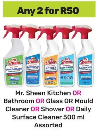 Game Mr. Sheen Kitchen OR Bathroom OR Glass OR Mould Cleaner OR Shower OR Daily Surface Cleaner Assorted offer