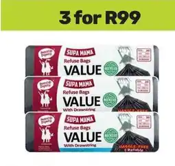 Game Supa Mama Value Drawstring Refuse Bags offer