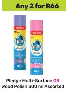 Game Pledge Multi-Surface OR Wood Polish Assorted offer
