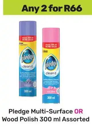 Game Pledge Multi-Surface OR Wood Polish Assorted offer