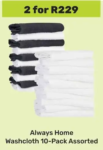 Game Always Home Washcloth Assorted offer