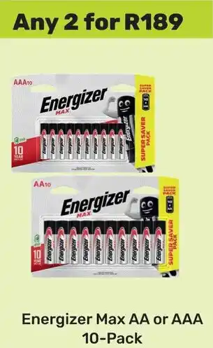 Game Energizer Max AA or AAA offer