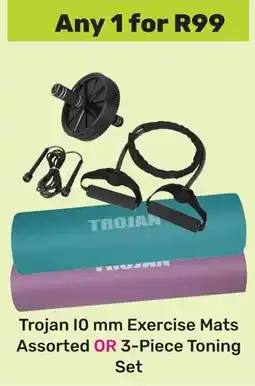 Game Trojan Exercise Mats Assorted OR Toning Set offer