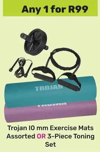 Game Trojan Exercise Mats Assorted OR Toning Set offer