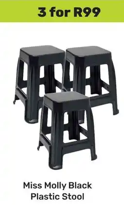 Game Miss Molly Black Plastic Stool offer