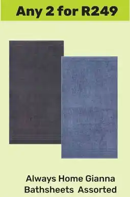 Game Always Home Gianna Bathsheets Assorted offer