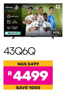 Game Hisense 43" Smart QLED 4K TV offer