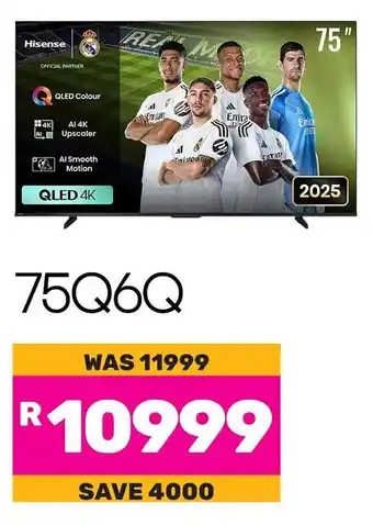 Hisense 75" Smart QLED 4K TV