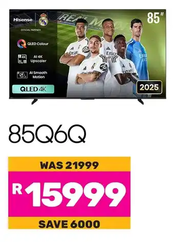 Game Hisense 85" Smart QLED 4K TV offer