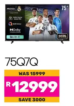Game Hisense 75" Smart 144Hz QLED 4K TV offer
