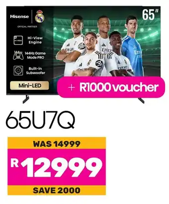 Game Hisense 65" Smart 144Hz Mini-LED TV offer