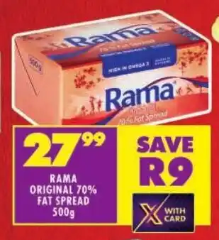 Shoprite Rama original 70% fat spread offer