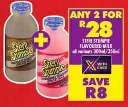 Shoprite Steri stumpie flavoured milk offer