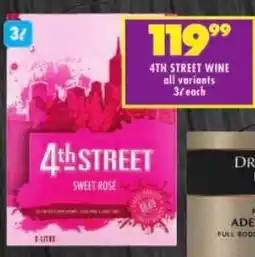 Shoprite 4th street wine offer